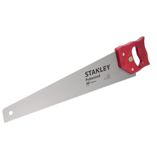 Stanley Wooden Handle Handsaw PROFESSIONAL HANDSAW 8PTS 22INCH sideview