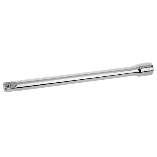 Photo of STANLEY 4-86-408 chrome extension bar, hand tool accessory, side angle on white background.