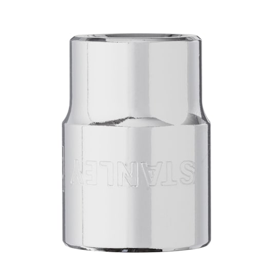 STANLEY 4-88-742 chrome socket, front angle, photography product category.