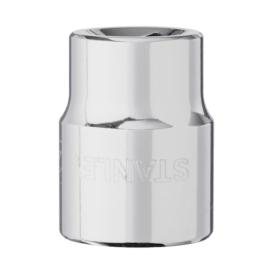 STANLEY 4-88-744 chrome socket, front angle on white background, tool accessory.