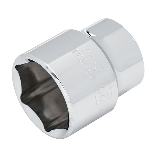 STANLEY 4-88-751 chrome socket, photography of hexagonal tool from side angle on white background.