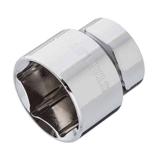 DRIVE SOCKET 1/2" 32mm STANLEY  white background SIDE VIEW