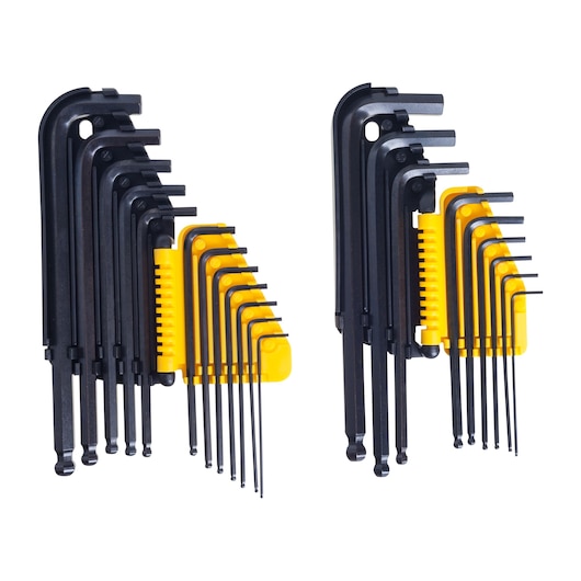 HEX KEYS SET ON WHITE BACKGROUND SIDE VIEW