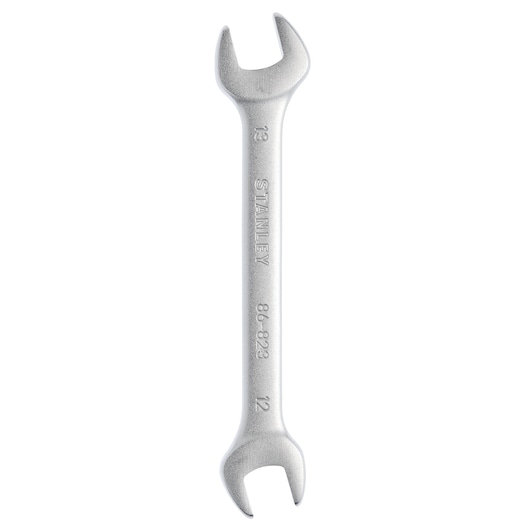 VERTICAL FRONT VIEW WRENCH ON WHITE BACKGROUND