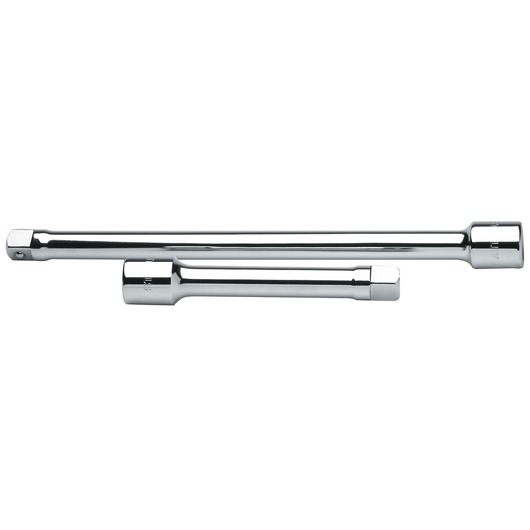 STANLEY 89-307 chrome extension bar set, photography of two bars on white background.