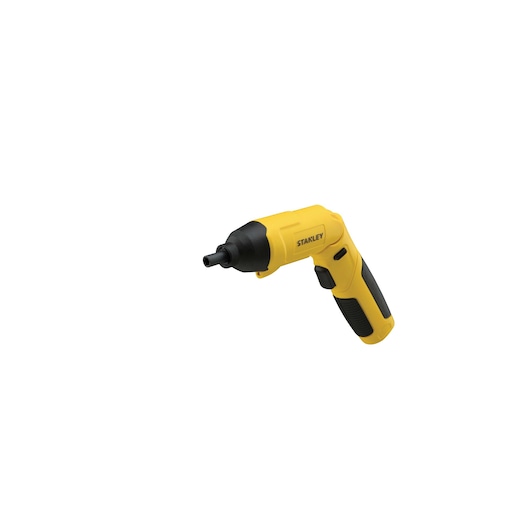 STANLEY SCS4K yellow and black cordless screwdriver, right-side view, white background.