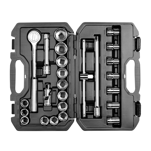 STANLEY 1/2" ROUND HEAD RATCHET SET 24 PCS"
