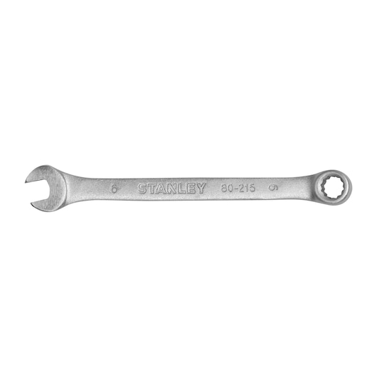 STANLEY STMT80215-840 combination wrench in silver, front angle, single piece, hand tool category.