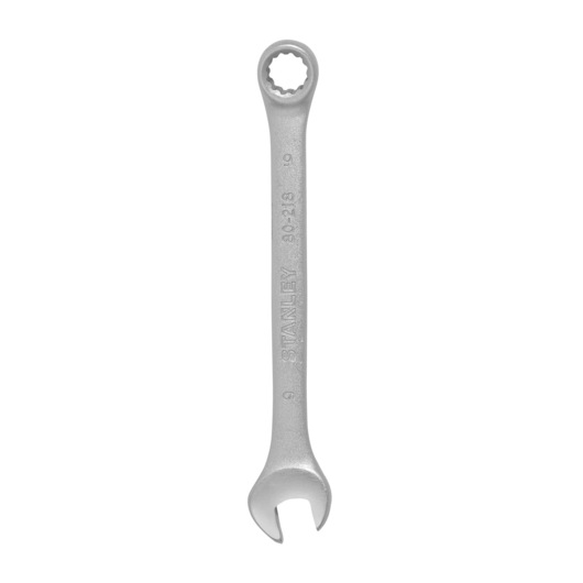 STANLEY STMT80218-840 silver combination wrench front angle on white background