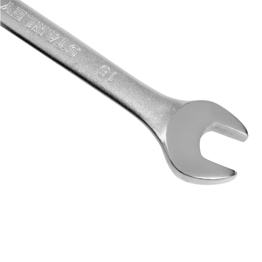 STANLEY STMT80226-840 open-end wrench, 16mm, silver metal, product angle on white background.