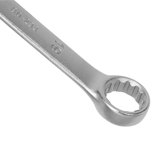 STANLEY STMT80233-840 box-end wrench, silver finish, close-up photo showing textured inner ring