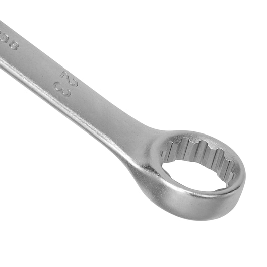 Stanley STMT80238-840 box-end wrench silver close-up on white background