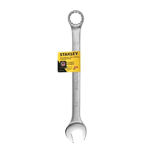 STANLEY STMT80238-840 combination wrench, 23 mm, silver, product photographed from the front on white background.