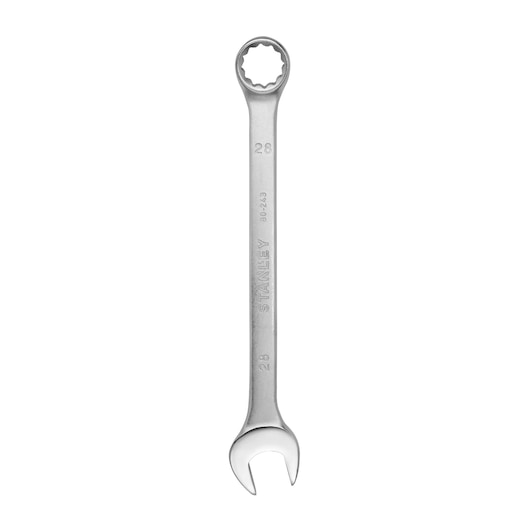 STANLEY STMT80243-8 combination wrench, silver, front angle on white background