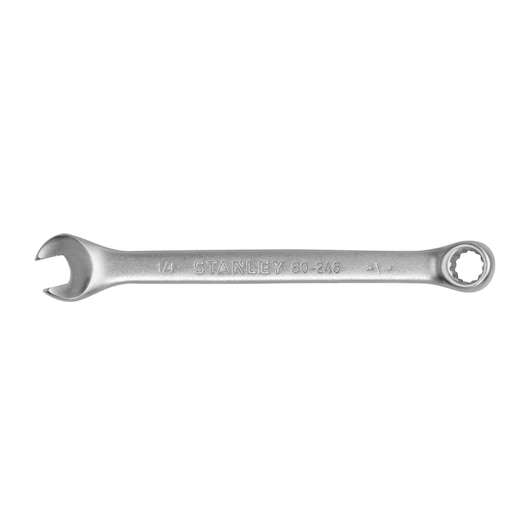 Stanley STMT80246-840 combination wrench, silver finish, shown flat on white background.