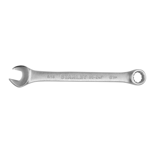 STANLEY STMT80247-840 silver combination wrench, 5/16 inch, product photo on white background.