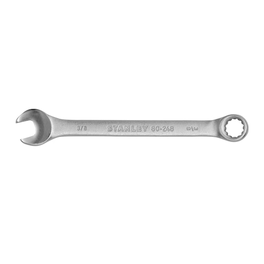 INDIVIDUAL COMBINATION WRENCH ON WHITE BACKGROUND HORIZONTAL VIEW
