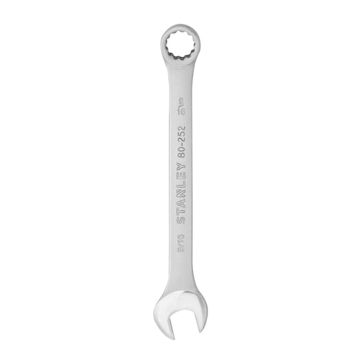 INDIVIDUAL COMBINATION WRENCH ON WHITE BACKGROUND FRONT VIEW