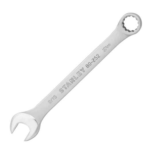 INDIVIDUAL COMBINATION WRENCH ON WHITE BACKGROUND FRONT LATERAL VIEW