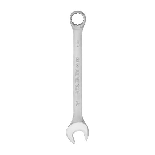 INDIVIDUAL COMBINATION WRENCH ON WHITE BACKGROUND FRONT VIEW