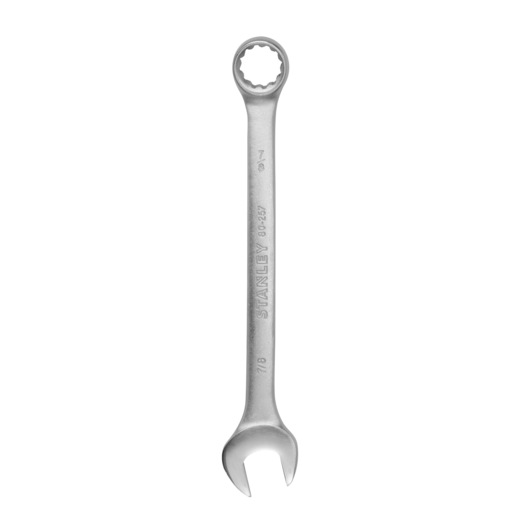 INDIVIDUAL COMBINATION WRENCH ON WHITE BACKGROUND FRONT VIEW