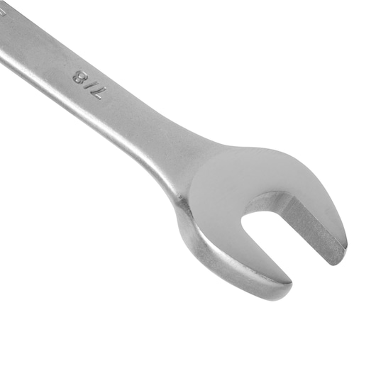 STANLEY STMT80257-840 open-end wrench silver finish close-up on white background