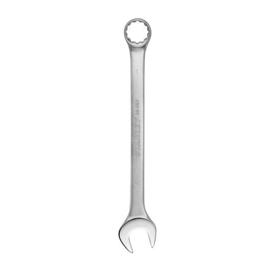 INDIVIDUAL COMBINATION WRENCH ON WHITE BACKGROUND FRONT VIEW