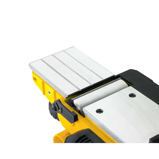 STANLEY STPP7502-B2 photography of metal planer table on white background, angled close-up view